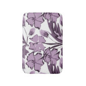 薄紫と紫の花。 バスマット (正面縦)