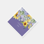 薄紫と結婚ひまわりの名前 スタンダードカクテルナプキン (角)
