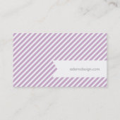 薄紫と緑のバンティングバナー 名刺 (裏面)