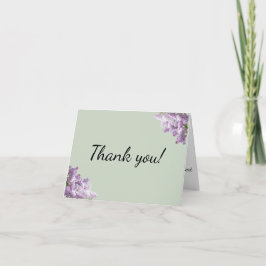 薄紫と自然セージ サンキューカード