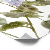 薄紫と蝶の赤ちゃんシャワーへようこそ ポスター (角)