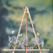 薄紫と蝶ブライダルシャワー歓迎 アクリルサイン (ニュートラル)