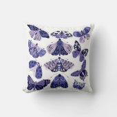 薄紫と蝶 クッション (正面)