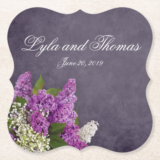 薄紫と谷のリリー ペーパーコースター (正面)