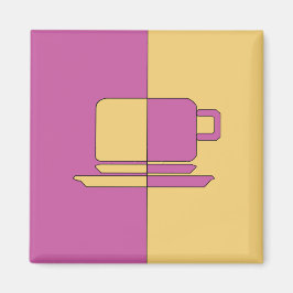 薄紫と金ゴールドカップ マグネット