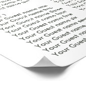 薄紫と銀のフローラバプテスマまたは《キリスト教》洗礼式や命名式 ポスター (角)