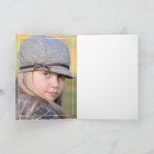 薄紫と銀フローラの洗礼または《キリスト教》洗礼式や命名式 サンキューカード (内部)