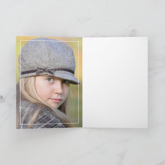 薄紫と銀フローラの洗礼または《キリスト教》洗礼式や命名式 サンキューカード (内部)