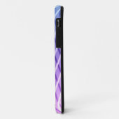 薄紫と青の抽象芸術パタストライプのーン Case-Mate iPhoneケース (裏面/左)
