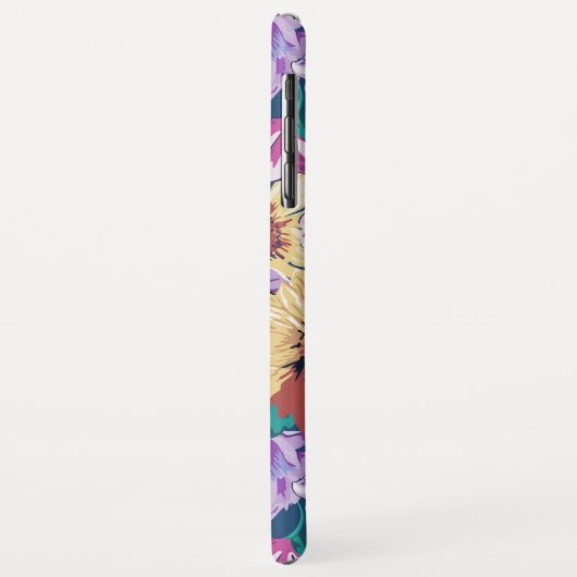 薄紫と黄色の花のコラージュ模様 Case-Mate iPhoneケース (裏面/左)