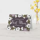 薄紫のアネモネは幸せな母の日カード|の咲きます カード (黄色い花)