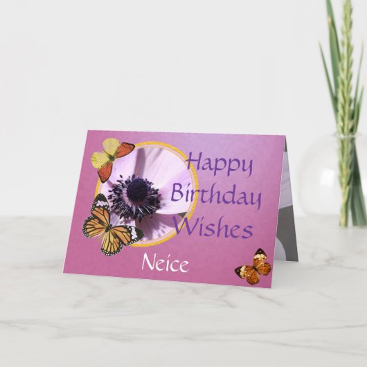 薄紫のアネモネ カード (正面)