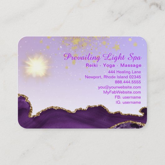 *~*薄紫のエネルギー球 名刺 (裏面)