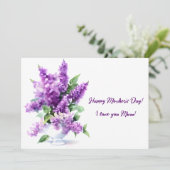 薄紫のエレガント水彩ハッピーマザーズデイ シーズンカード (スタンド正面)