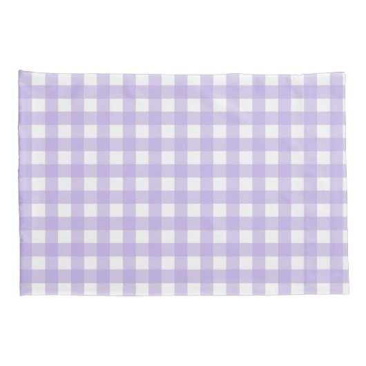 薄紫のギンガム 枕カバー (裏面-右)