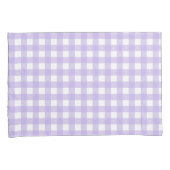 薄紫のギンガム 枕カバー (正面右)