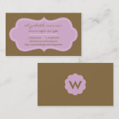 薄紫のシックなModernaのお母さんのテレホンカード コーリングカード (正面/裏面)