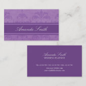 薄紫のダマスク織 名刺 (正面/裏面)