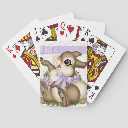 薄紫のバニーのトランプ トランプ (裏面)