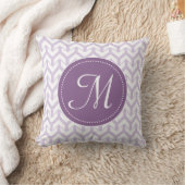 薄紫のパターン(の模様が)あるな枕 クッション (ブランケット)