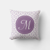 薄紫のパターン(の模様が)あるな枕 クッション (正面)