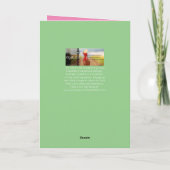 薄紫のピンクの母の日 カード (裏面)