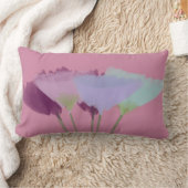 薄紫のピンクの水彩画のシャクヤク ランバークッション (ブランケット)