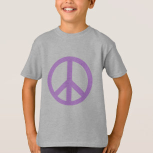 薄紫のピースサインプロダクト Tシャツ