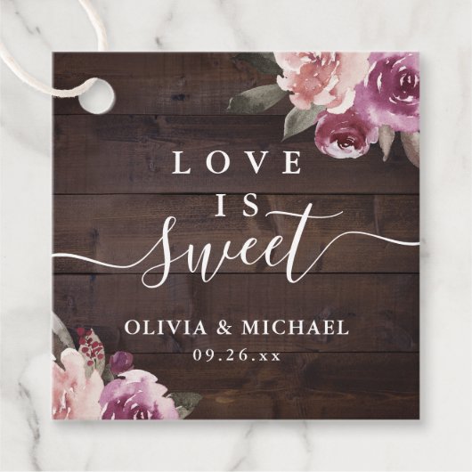 薄紫のフローラ素朴な木の愛は甘い フェイバータグ (正面)