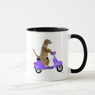 薄紫のモペットのMeerkat マグカップ
