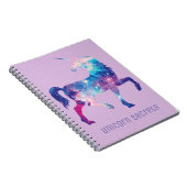 薄紫のユニコーンの秘密のノート ノートブック (右側)