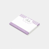 薄紫のラベンダーは- DIYの文字を縞で飾ります ポストイット (アングル)