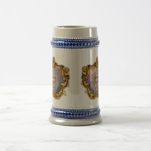 薄紫のロココ様式のゴシック様式妖精のマグの天使 ビールジョッキ (中央)