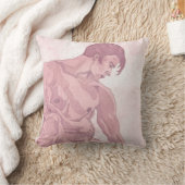 薄紫の人の身をかがめる枕 クッション (ブランケット)