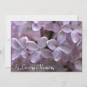 薄紫の告別式の葬式の招待状 招待状 (正面)