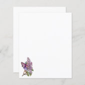 「薄紫の妖精」文房具と封筒 (正面/裏面)