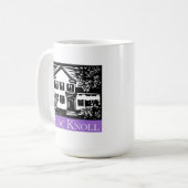 薄紫の小山のマグ コーヒーマグカップ (正面左)