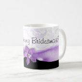 薄紫の意志私の新婦付添人のコーヒー・マグです コーヒーマグカップ (正面右)