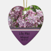 薄紫の採用の発表のオーナメント セラミックオーナメント (左)