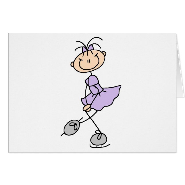 薄紫の服のフィギュアスケート選手のTシャツおよびギフト (正面横)