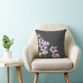 薄紫の枝水彩画の花のバーラップの一見 クッション (椅子)