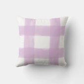 薄紫の水彩画のギンガム クッション (裏面)