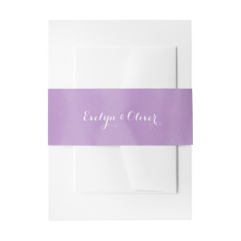 薄紫の水彩画の洗浄結婚式 招待状ベリーバンド