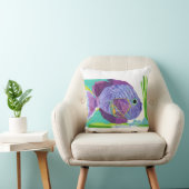 薄紫の熱帯魚の枕- クッション (椅子)