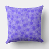 薄紫の紫色のトーンとレトロな60分の水玉模様 クッション (裏面)