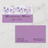 薄紫の紫色の名刺の蝶視野 名刺 (正面/裏面)
