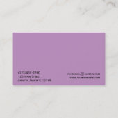 薄紫の紫色の名刺の蝶視野 名刺 (裏面)