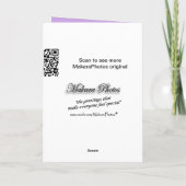 薄紫の紫色の楕円形の誕生日は大事な行事をカスタマイズ カード (裏面)