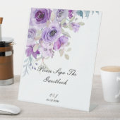 薄紫の結婚式の紫色の歓迎サイン 台座サイン (インサイチュ)