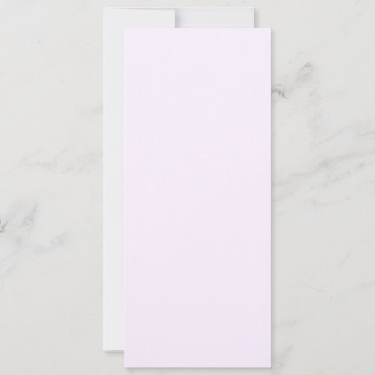 薄紫の緑の水の色結婚のメニュー カード (裏面)